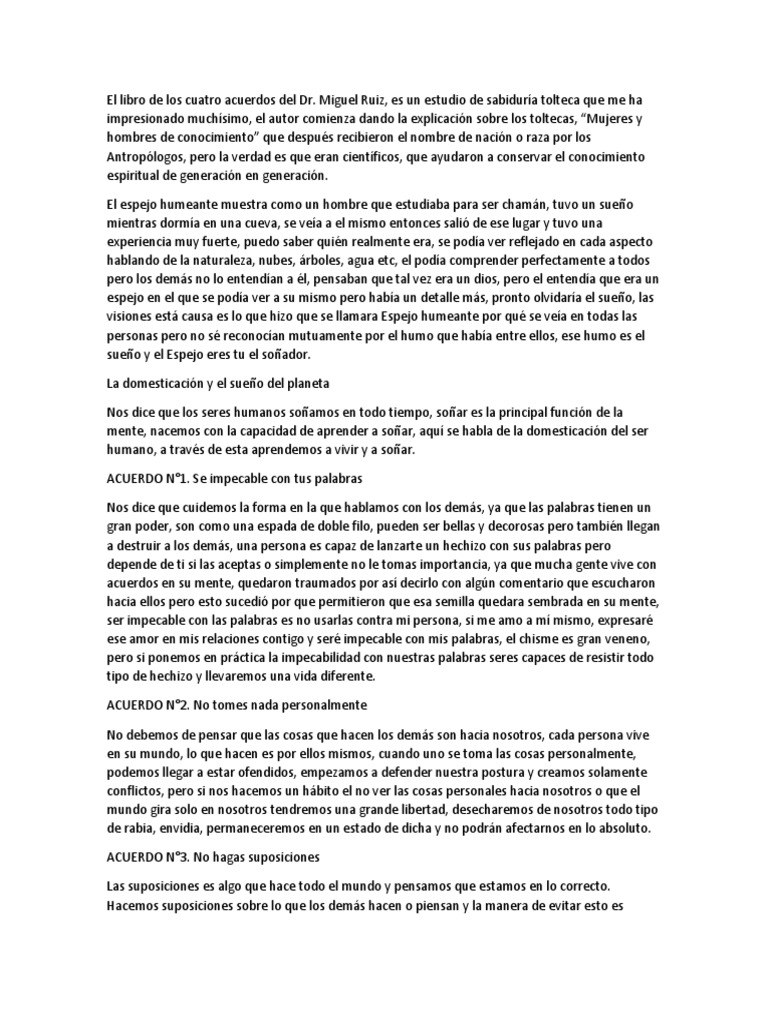 Resumen Los Cuatro Acuerdos PDF - 1710456340
