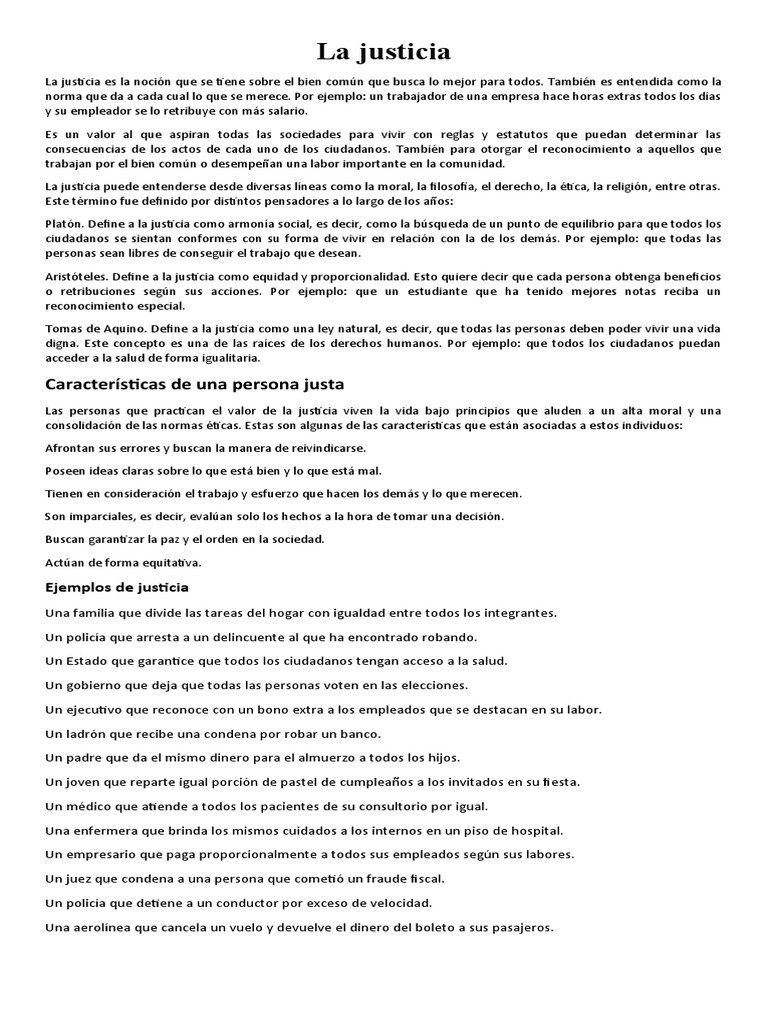 Ejemplos de Justicia | PDF | Justicia | Crimen y violencia
