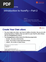 Week 9 - Introduction To Numpy - Part 2