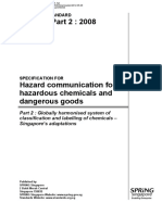 SS 586-2 2008 (Hazard Communication For Hazardous Chemicals & Dangerous Goods)