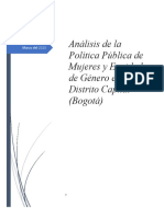 Analisis Politicas Publicas de Mujeres y Equidad de Genero-Bogota