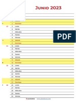 Calendario Junio 2023 PDF Mexico