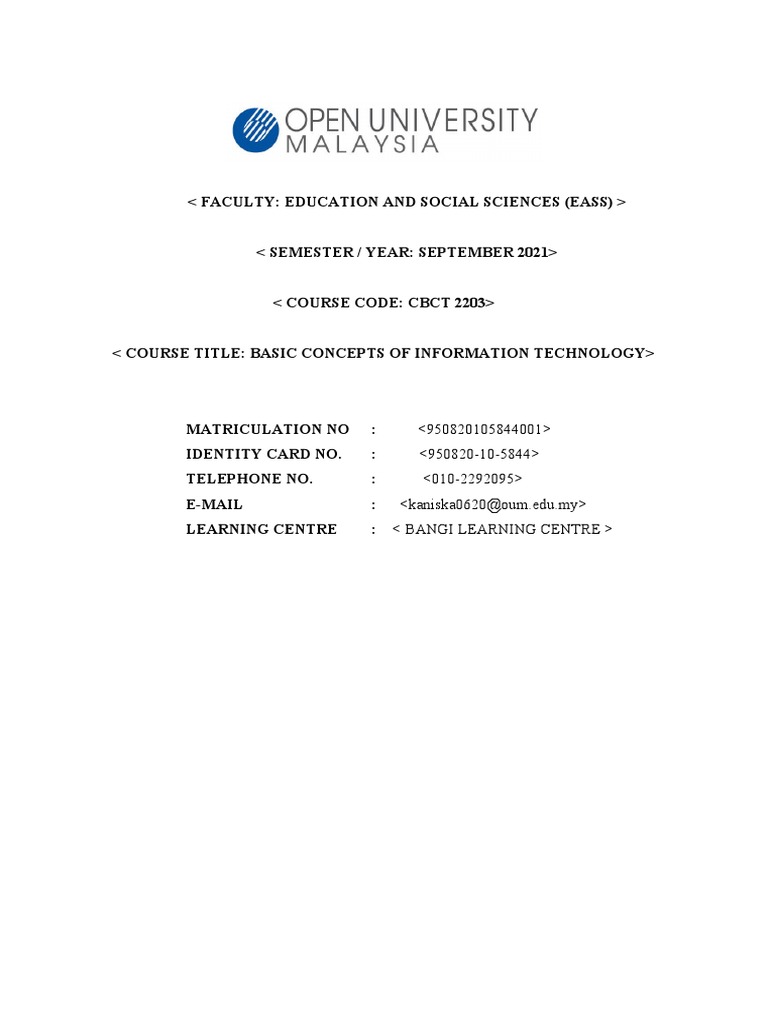 Template cbct2203 task based 2 google form pdf