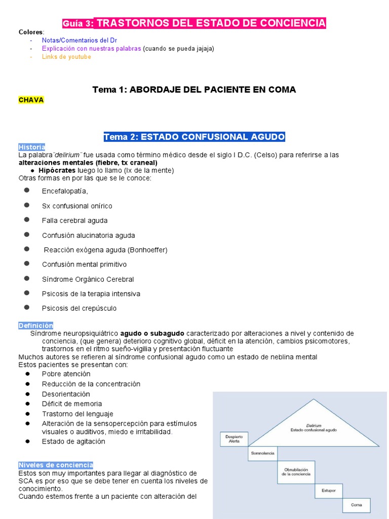 Trastornos del Estado de Conciencia | PDF | Acetilcolina | Dopamina