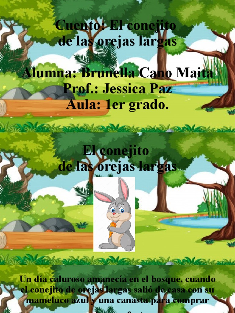 Cuento El Conejito de Las Orejas Largas. | PDF
