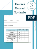 3er Grado - Examen Mensual Noviembre