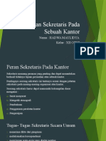 Peranan Sekretaris Pada Sebuah Kantor HADWA BENAR