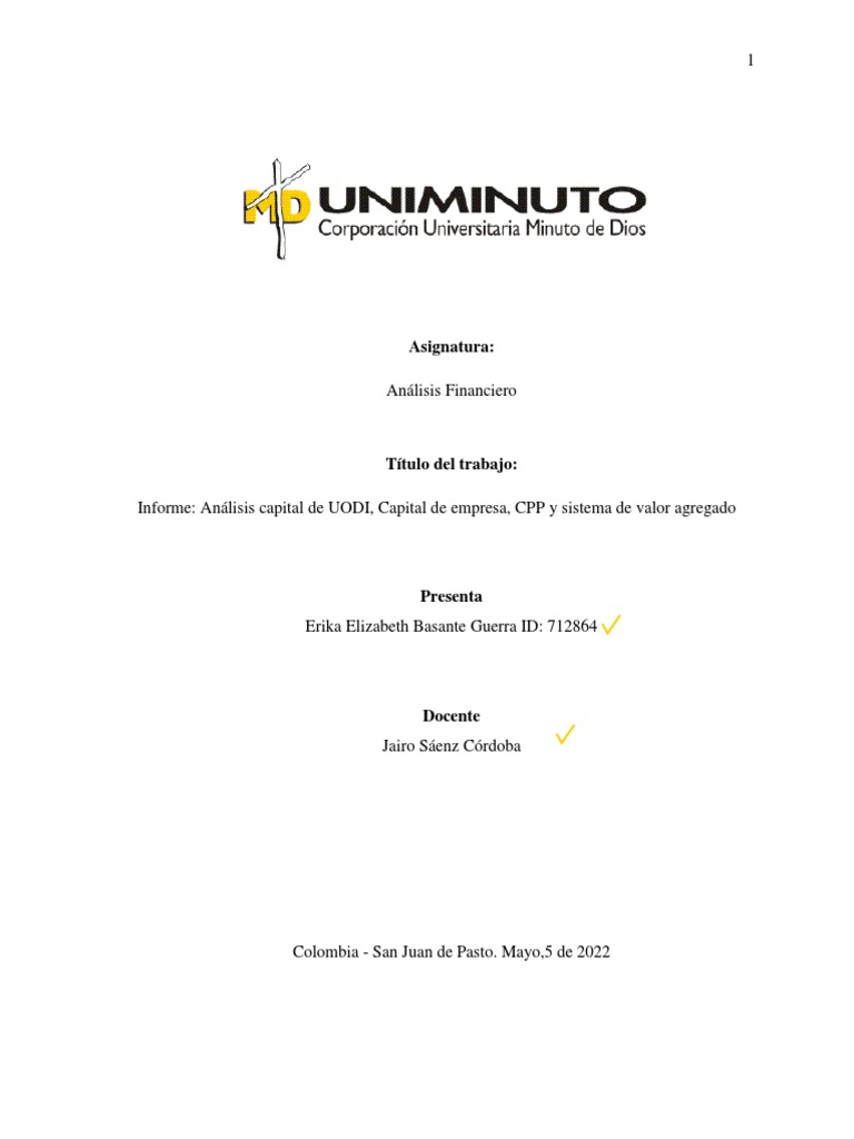 Análisis Financiero de UODI y WACC | PDF | Contabilidad | Capital de ...