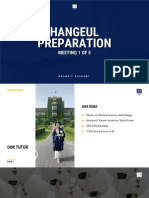 Hangeul Preparation - Meeting 1