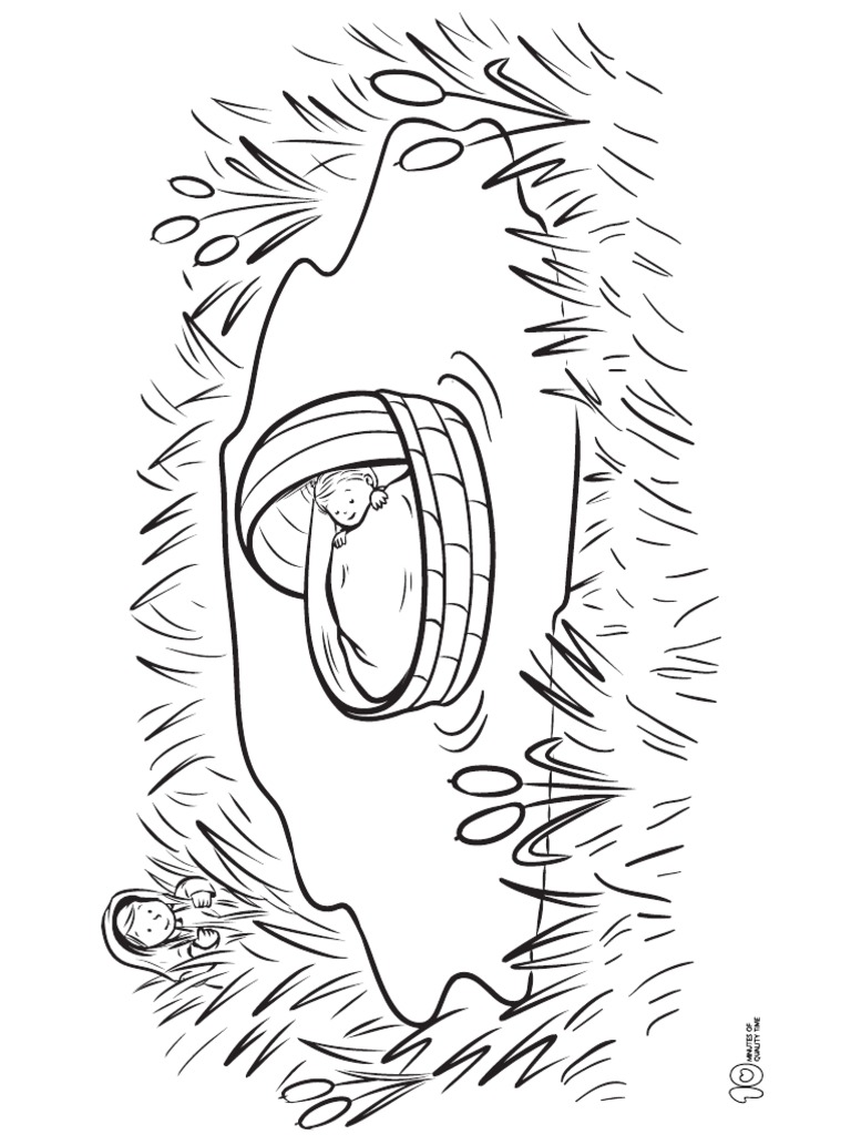 Baby Moses Coloring Page | PDF