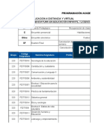 Horario Licenciatura en Educación Infantil-Pedagogía Infantil 2023 - 01 Publicar