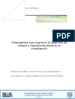 Antecedentes Que Originaron El Desarrollo de Códigos y Regulaciones Éticas en La Investigación