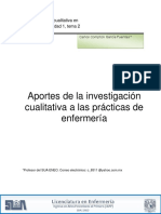 Aportes de La Investigación Cualitativa A Las Prácticas de Enfermería