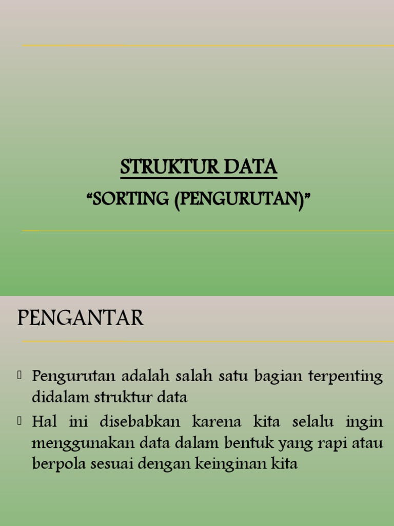 Sorting 1 | PDF