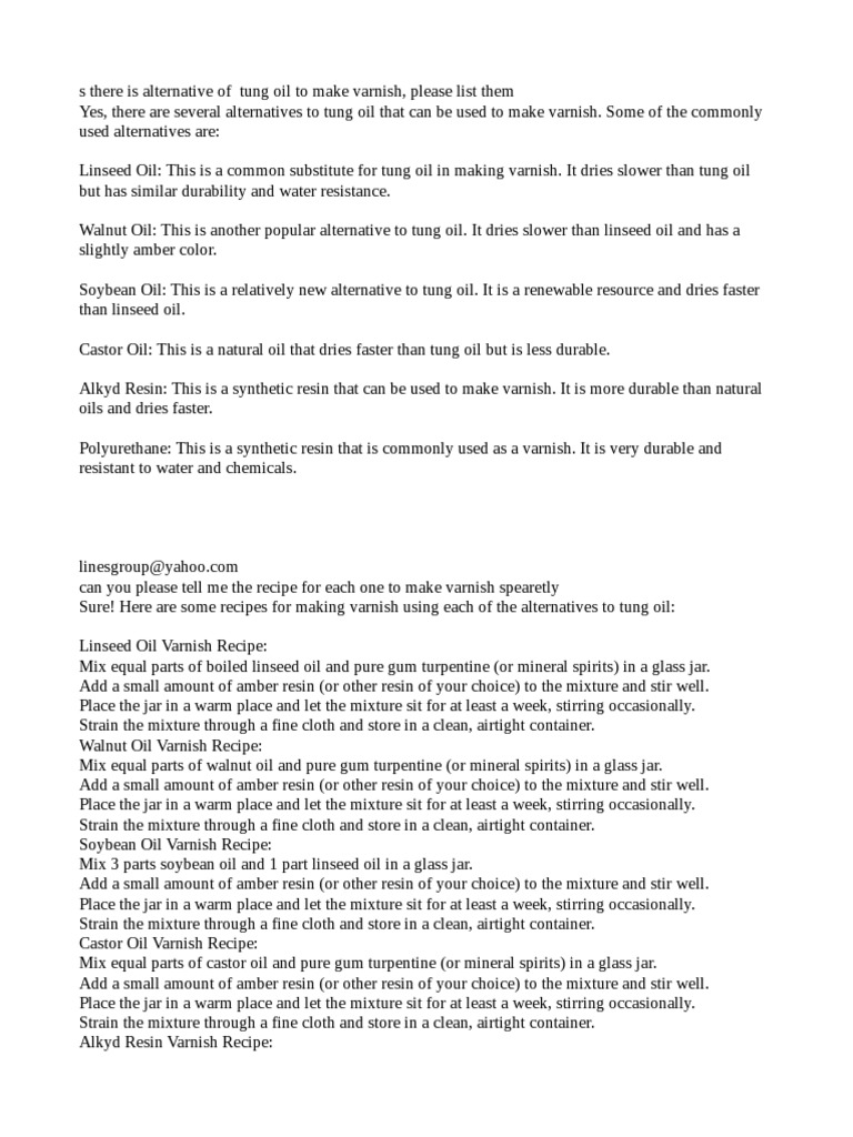 Make Varnish 2 PDF Varnish Resin