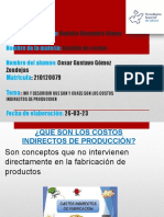 INV Y DESCRIBIR QUE SON Y CUAES SON LOS COSTOS INDIRECTOS DE PRODUCCION Cesar Gustavo Gómez Zendejas