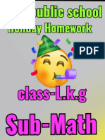 Class L.K.G Sub Math
