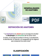 Generalidades de Anatomía - 2023 I