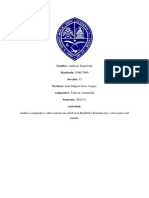 Análisis Comparativo Sobre Los Sistemas de Salud de RD Vs Los Del Mundo Anthony Sepulveda 100613906