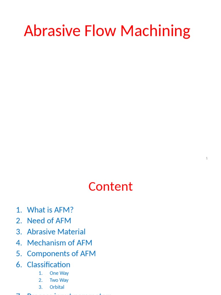 Abrasive Flow Machining PDF Abrasive Metalworking