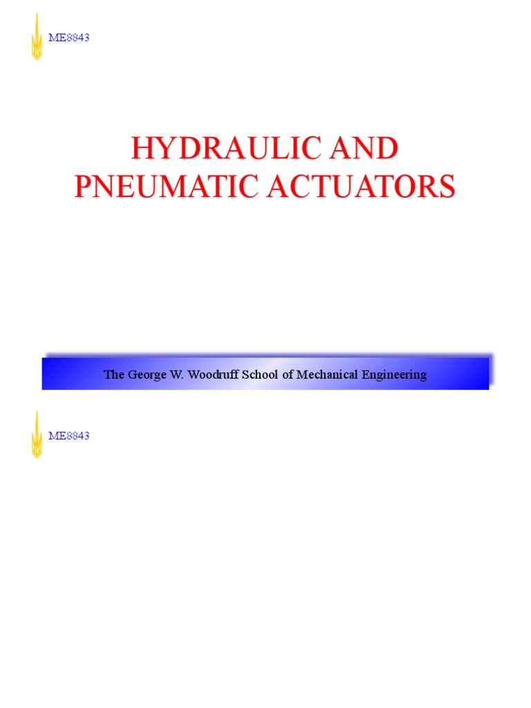 Hydraulic and Pneumatic Actuators Overview | PDF | Actuator | Applied ...