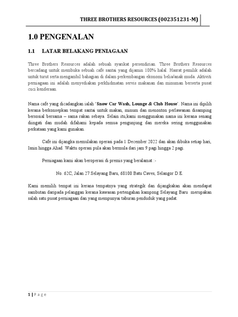 Bubble Car Wash Cafe and Lounge Business PDF