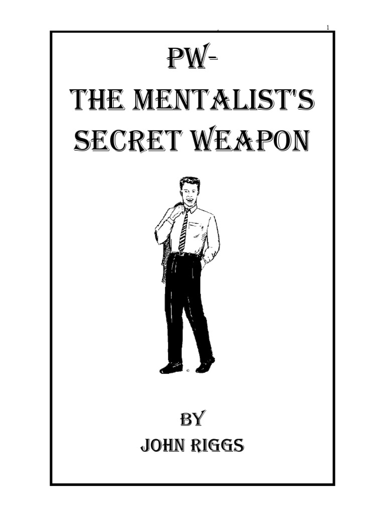 John Riggs The Mentalists Secret Weapon PDF Envelope Hand