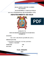 Examen Uancv Abastecimiento de Agua