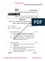 Bpharm 8 Sem Novel Drug Delivery Systems Pharm 485 2014 15