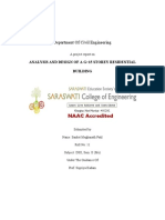 Department of Civil Engineering: Analysis and Design of A G+15 Storey Residential Building