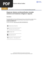 Dispersal Division and Diversification Durable Solutions and Sudanese Refugees in Uganda