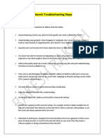 Network Troubleshooting Steps