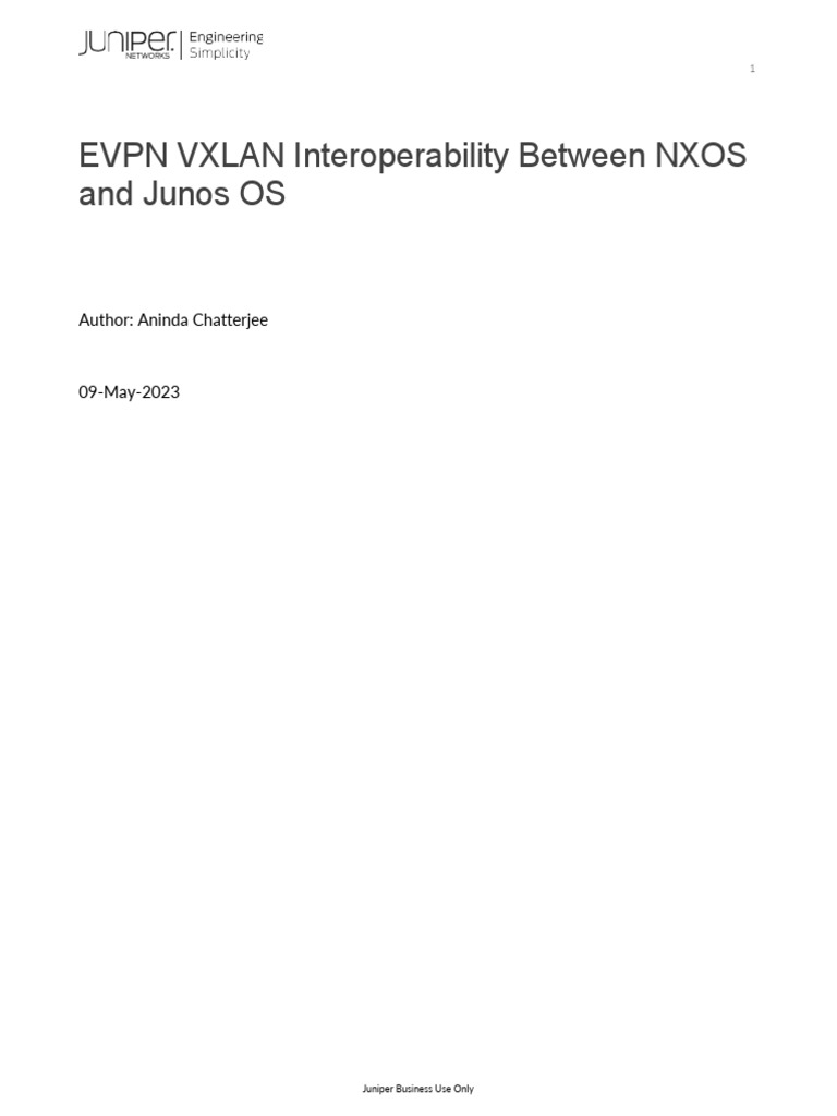 Evpn Vxlan Interop Between Nxos and Junos Os - 230521 - 053618 | PDF ...