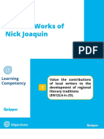 21st Century Literature - Unit 11 - Lesson 2 - Life and Works of Nick Joaquin