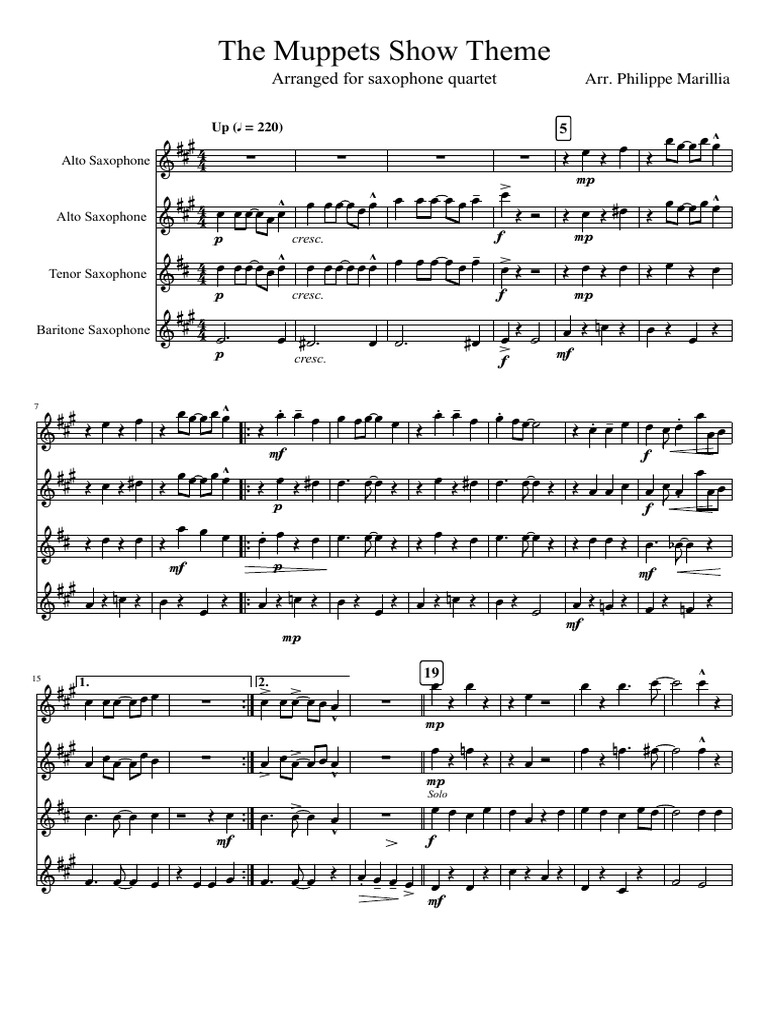 The_Muppets_Show_Theme_for_sax PDF