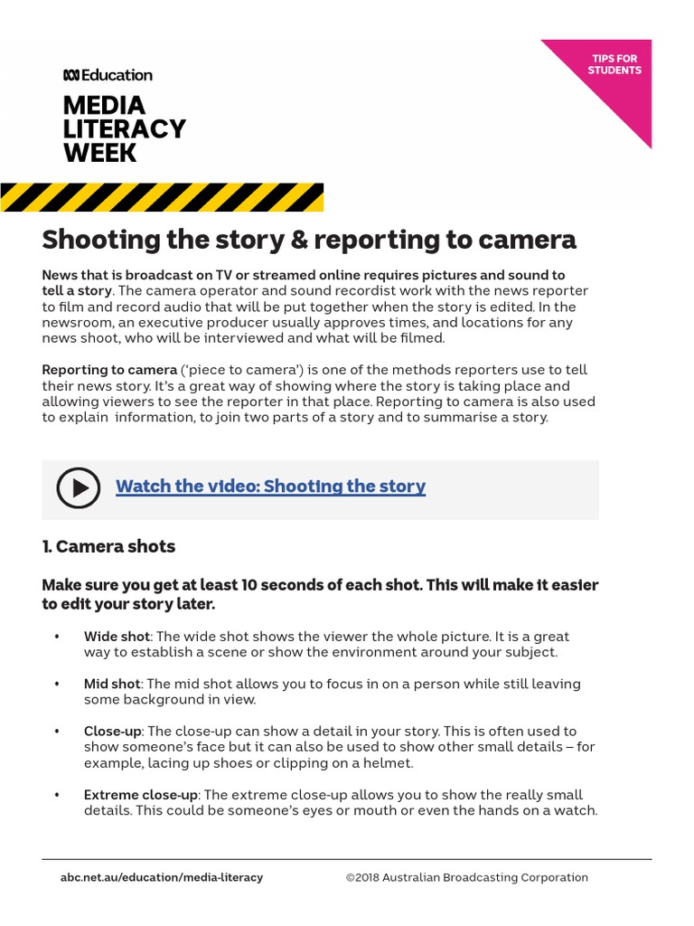 Effective Camera Reporting Techniques | PDF | Camera | News