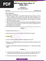 CBSE Sample Paper Class 11 Maths Set 7