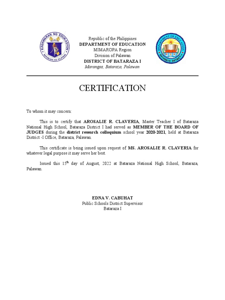 Certificates For RESEARCH | PDF