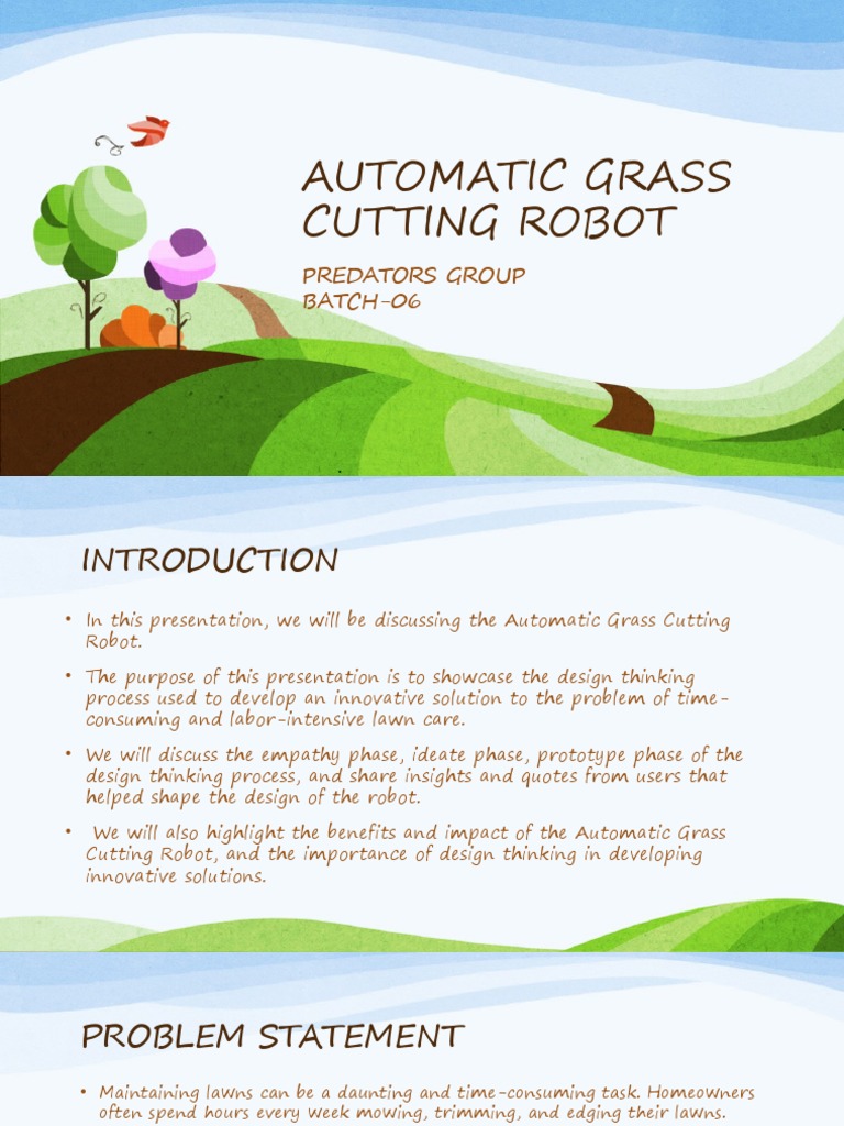 Automatic Grass Cutting Robot | PDF | Lawn | Robot