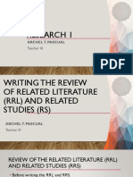 Writing The Review of Related Literature RRL V1
