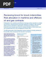 Reviewing Knock For Knock Indemnities Risk Allocation in Maritime and Offshore Oil and Gas Contracts