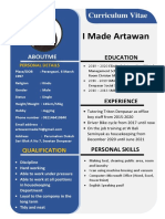 I Made Artawan: Curriculum Vitae