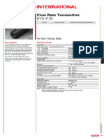 Flow Rate Transmitter: For Oils / Viscous Fluids