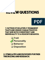 Review Questions Theories of Personality