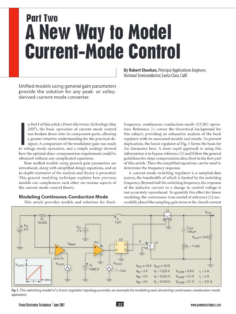 A New Way To Model Current-Mode Control | PDF