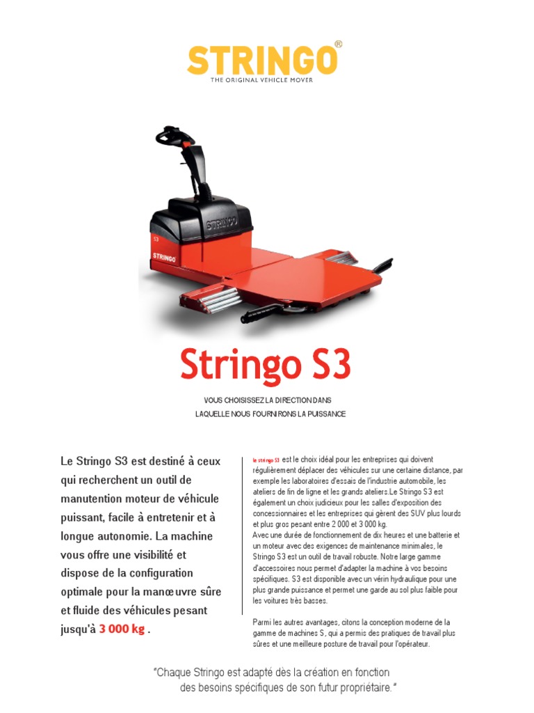 Mover de véhicules Stringo S3 | PDF | Voitures | Véhicules
