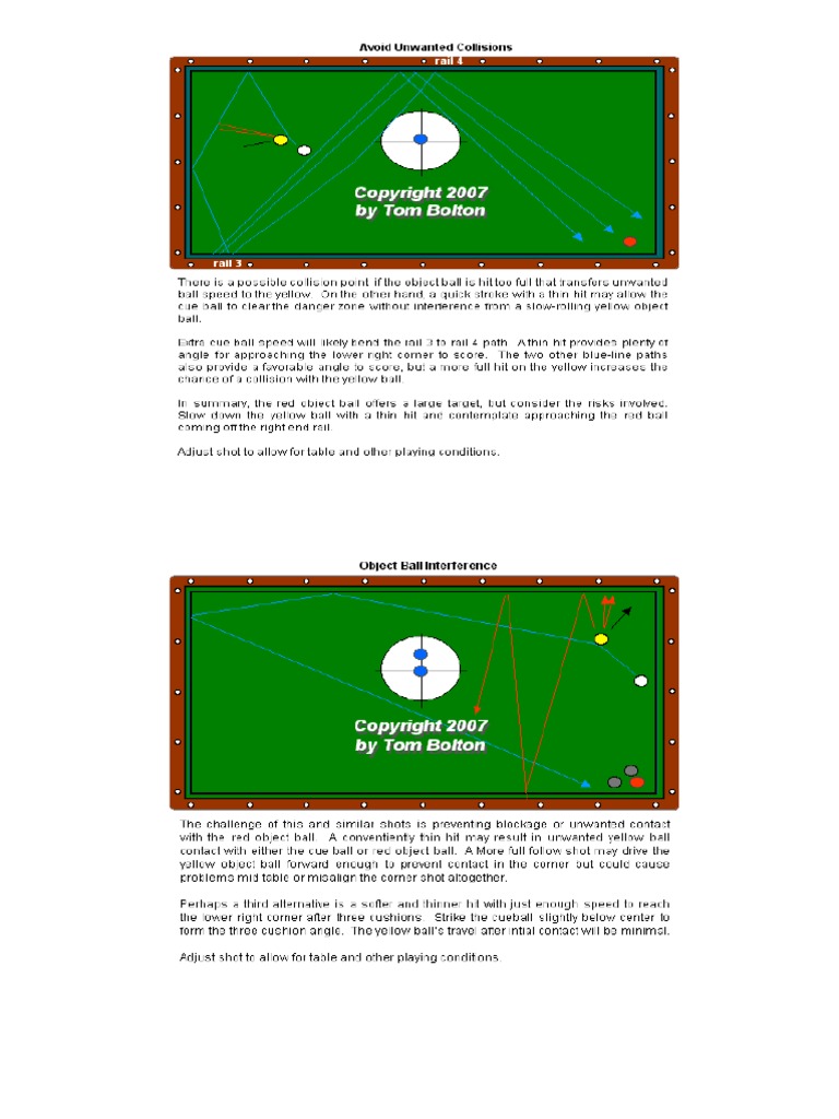 Billiards Shot Diagrams and Analysis | PDF | Cue Sports | World Wide Web