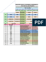 BSB Hyderabad Campus July 2010 Time Table