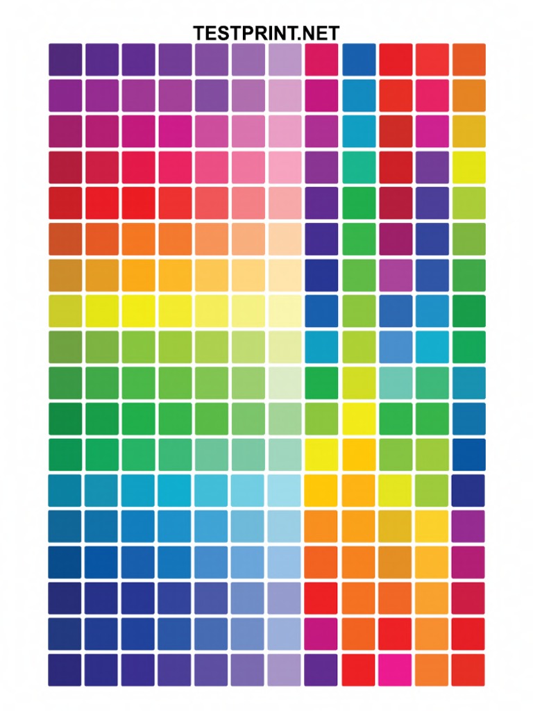 Testprint Testpage Letter Color Chart | PDF