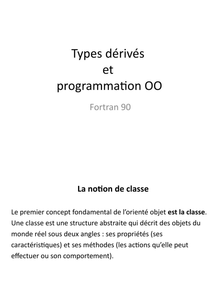 Cours Type Derives | PDF | Classe (informatique) | Programmation ...